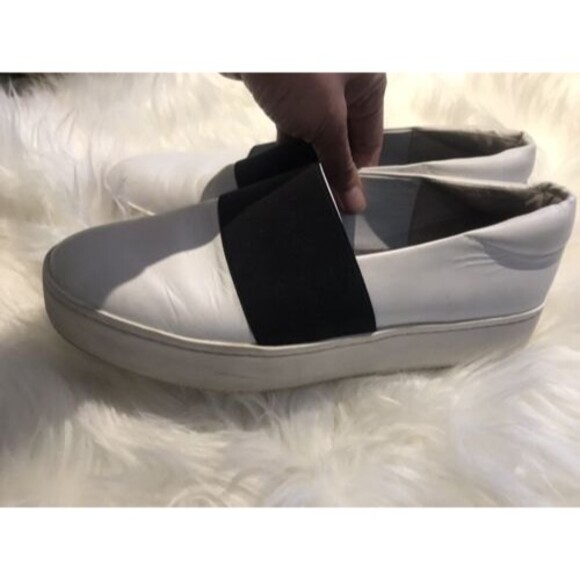 VIA SPIGA Women's  Platform Slip on Sneakers Black/White Size 9 Funky Y2K style - Picture 3 of 8